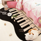 卡通床前毯床边毯 异型猫咪钢琴地毯 卧室沙发床边床前地毯特价