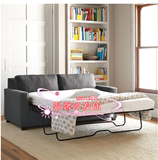 麻布美式折叠床1.8 现代简约折叠沙发床 客厅书房多功能2用沙发