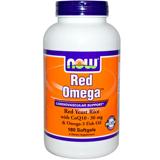 现货 美国Now Foods Red-Omega,鱼油+有机曲米+辅酶Q10,180粒