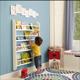 包邮全实木书架置物架墙上壁挂展示架儿童书架杂志架书房架创意架