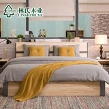 热卖林氏木业简约现代板式床1.5米1.8双人床梳妆台卧室组合LS014B