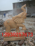 石雕象大象小象一对曲阳雕塑家居门口装饰招财镇宅风水正品雕刻A6