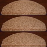 华德地毯 室内楼梯毯踏步垫 高级咖啡色加厚弧形长方形可定制异形