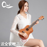 QMI尤克里里 夏威夷四弦琴小吉他 ukulele 21寸23寸26寸乌克丽丽
