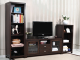 HH美式乡村实木电视柜 黑胡桃色地柜 欧式电视柜组合 客厅家具