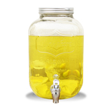 8升铁盖子字母果汁罐mason jar无铅玻璃带水龙头酿酒瓶酵素桶