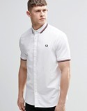 英国代购 正品 Fred Perry Shirt 男装新款修身纯色纯棉衬衫05.28