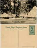1910年代比属刚果Ababua村落草房邮资片