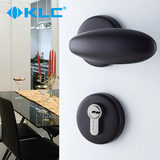 德国KLC 欧式太空铝室内房门锁 卧室厨房卫生间锁具 黑色 莱姆