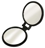 日本代购双面镜便携化妆镜子随身口红镜10倍放大