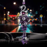 高档韩国可爱创意水晶汽车挂件小车车上车内车里装饰品摆件挂饰女