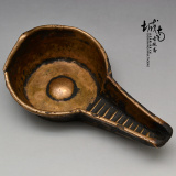 明代 紫铜西藏密宗藏传佛教 老酥油灯 供灯佛灯法器 古董古玩包浆