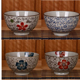 特价日式创意景德镇青花瓷器高档陶瓷厨房餐具和风礼盒套装米饭碗