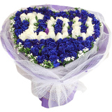包邮上海同城鲜花速递99朵蓝色妖姬蓝玫瑰礼盒生日店送花上门新款