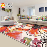 客厅卧室地毯家用现代简约长方形满铺吸尘可机洗抽象床边毯茶几垫
