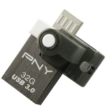 美国必恩威 PNY  OU4 USB3.0 金属双接头手机 防水高速U盘 32G