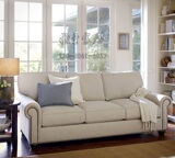 欧式布艺沙发 美式简约乡村宜家现代客厅布艺组合可折叠沙发床