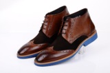 2013马丁靴时尚外贸真皮皮靴高帮鞋带纯皮打造商务男靴舒适3包