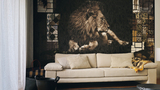 法国进口墙纸 Elitis  壁纸 非洲元素 VP65901狮子图案壁画 动物