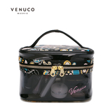 VENUCO欧美女包印花透明果冻化妆包女手提包包防水收纳专业化妆箱