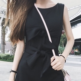 【天天特价】原创设计师蝴蝶结黑色显瘦OL赫本复古风小黑裙连衣裙
