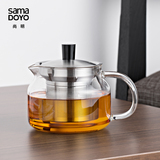 尚明红茶泡茶具可加热玻璃茶壶 过滤茶杯不锈钢内胆耐热玻璃加厚
