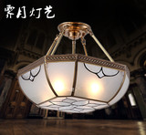 欧式全铜吊灯美式客厅吊灯纯铜质吊灯餐厅灯卧室半吊LED灯具
