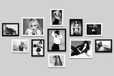 时尚欧美服装店黑白模特装饰画有框画女装店面壁画组合照片墙挂画