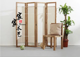 新中式古典屏风 客厅玄关半透明真丝屏风 会所装饰隔断卧室折叠屏