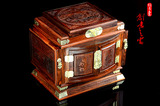 大红酸枝红木中式复古收纳盒饰品首饰盒子镜箱梳妆盒实木质珠宝箱