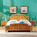 中式纯实木床1.8米双人床全柏木高箱储物床架子床婚床原生态家具