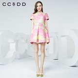 【有S码】CCDD2016夏装专柜正品新款女装 连衣裙 高腰修身大摆裙