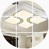 客厅LED灯具正方形现代简约简约现代大气铁艺吸顶灯温馨3年吸顶灯