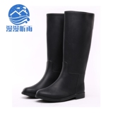 外贸原单精致雨鞋雨靴女时尚黑色简约高筒舒适套鞋实用可加绒保暖