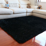 炫艺地毯客厅现代卧室茶几地毯床边加厚黑色地毯店铺装饰地毯定制