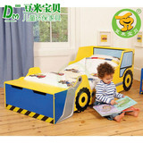 豆米宝贝儿童家具儿童床护栏床推土机床卡通床汽车床 带储物柜