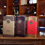 厂家批发红酒皮盒双支装包装盒子红色酒盒定制高档葡萄酒礼盒酒箱