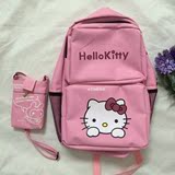 米小仙女ulzzang韩版软妹子嫩粉色hello kitty背包书包双肩包