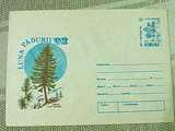 W356---罗马尼亚邮资封,树木,杉树,植物