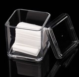 透明水晶桌面亚克力纸巾化妆棉收纳盒带盖子杂物饰品小物件收纳盒