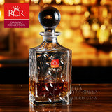 特价包邮意大利RCR进口水晶玻璃威士忌酒瓶红酒醒酒器 带盖储酒瓶
