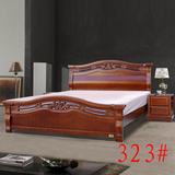 特价欧式实木床 橡木单双人床 橡木高箱储物床 气动高箱床储物床
