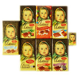 710克包邮 俄罗斯原装进口 大头娃娃 巧克力 8口味 原味果仁夹心