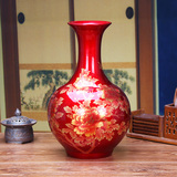 景德镇陶瓷花瓶家居客厅时尚花瓶中式特色工艺高档装饰瓷器瓶包邮