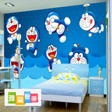 卡通动漫哆啦A梦主题影视背景墙纸大型壁画儿童房卧室地中海壁纸