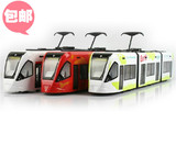 俊基塑料模型曼恩德国有轨电车4门可开地铁玩具仿真儿童玩具车模