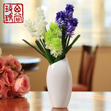 陶瓷餐桌小花瓶手工个性小花插客厅瓷瓶摆件日式插花花器仿真花艺