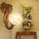 吉祥大象创意 欧式个性灯具东南亚风格复古客厅玄关走廊工程壁灯