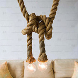 摩爵创意麻绳灯北欧个性吊灯手工绳艺灯具卧室客厅书房艺术灯饰