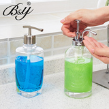 B＆Y透明玻璃洗发水洗手液瓶子沐浴液露瓶乳液瓶皂液瓶压嘴分装瓶